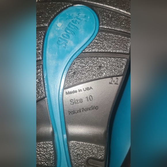 SLOGGERS Rubber Shoes Gardening Clogs Women's Waterproof Turquoise Size 10 - Picture 7 of 7